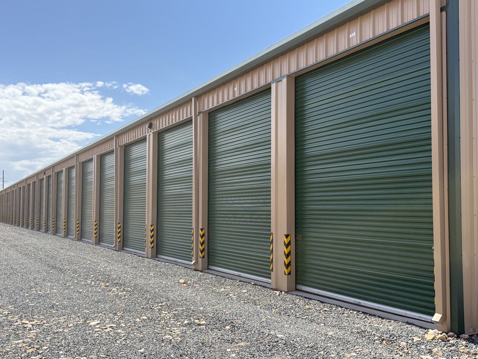 Tall 14-foot doors on the brand-new units